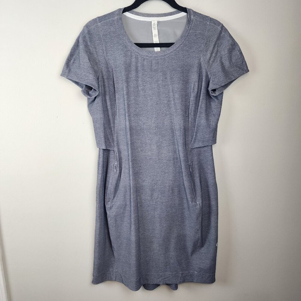 Lululemon sz 10 women gray dress with pockets athleisure